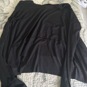 Free People Black Long Sleeve Pullover Top